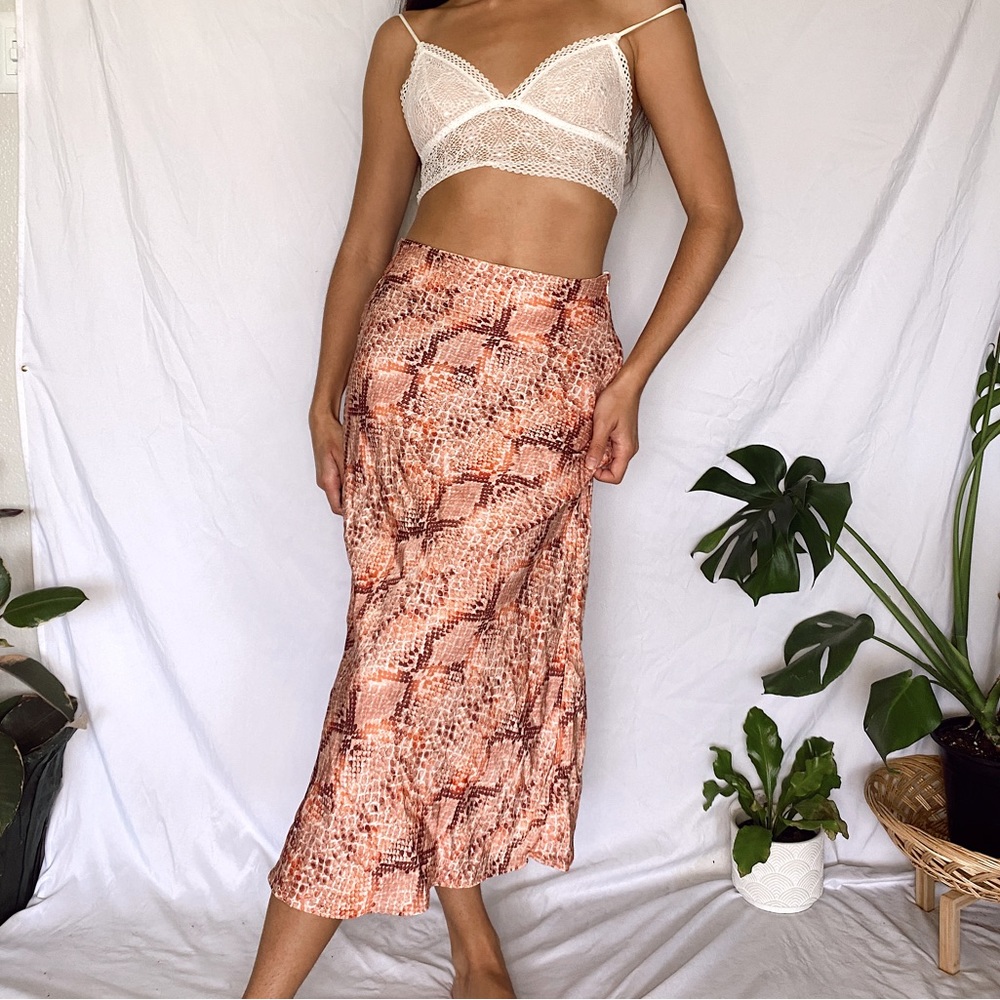 Urban Outfitters snakeskin midi skirt